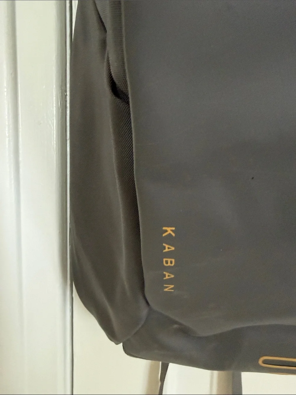 The North Face Black Backpack with Gold Logo Accent Kaban